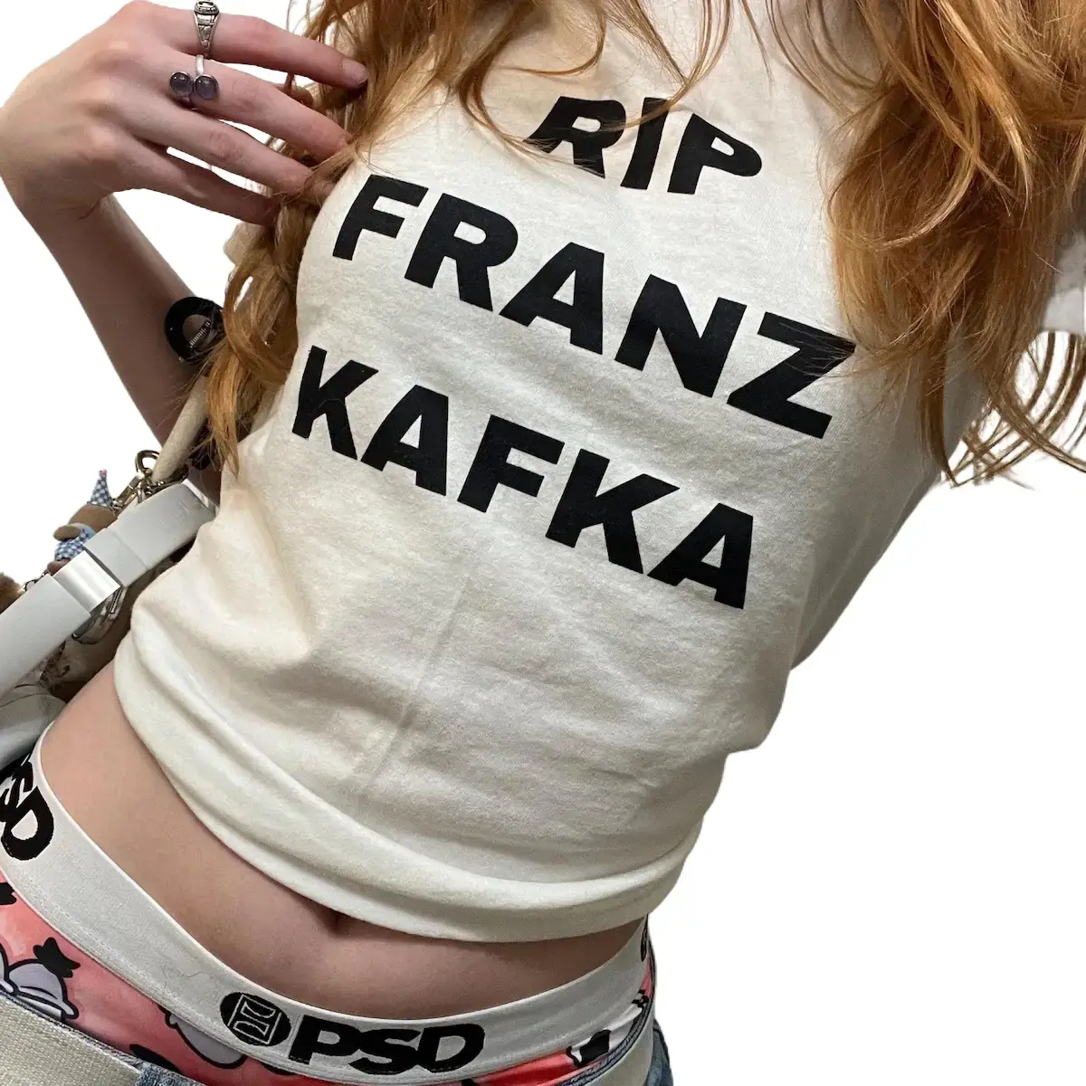 RIP FRANZ KAFKA Baby Tee 100% Cotton Y2K Literary Tshirt Ethically Grown US Cotton Casual Letter Print T-shirt