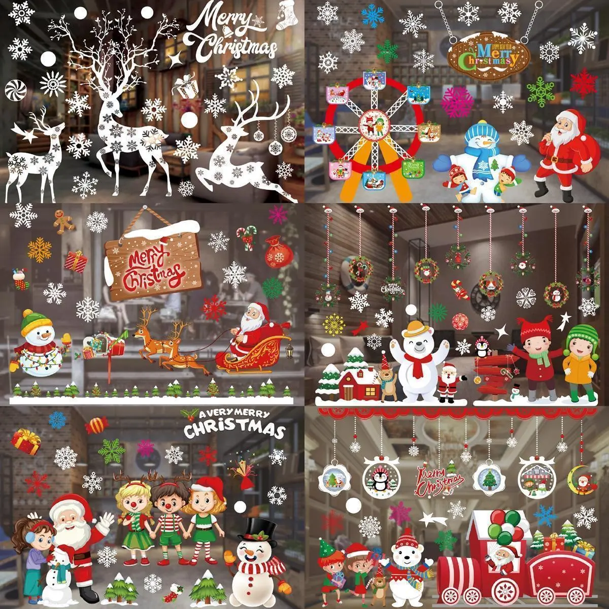 Christmas Window Sticker Merry Christmas Decorations For Home 2024 Cristmas Ornament Xmas Navidad Natal Gifts New Year 2025 Christmas Window Sticker Merry Christmas Decorations For Home 2024 Cristmas Ornament Xmas Navidad Natal Gifts New Year 2025