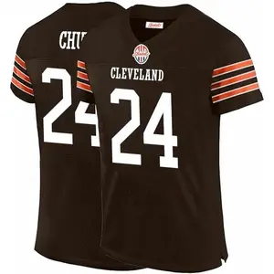 Mens Football Stitched T-Shirt for Sports Fan Brown