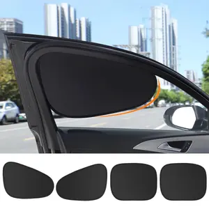 4PCS Car Window Shade, Automobile Sunshade, Car Sun Blocker, Static Suction car Window Sunshade, 99% Sun-Blocking Rate, Front and Rear Window sunshades