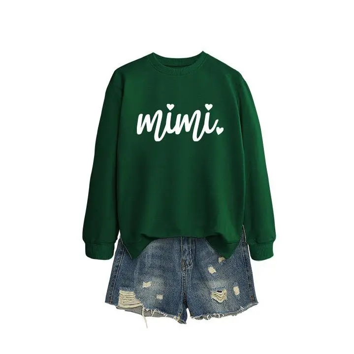 dark green hoodie（white font）