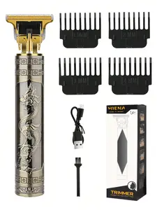 Professional Cordless Hair Trimmer with T-Blade & High-Speed Copper Motor – Washable, Close-Cutting, 6-Inch Compact Design for Men’s Beard, Hairline & Sculpting