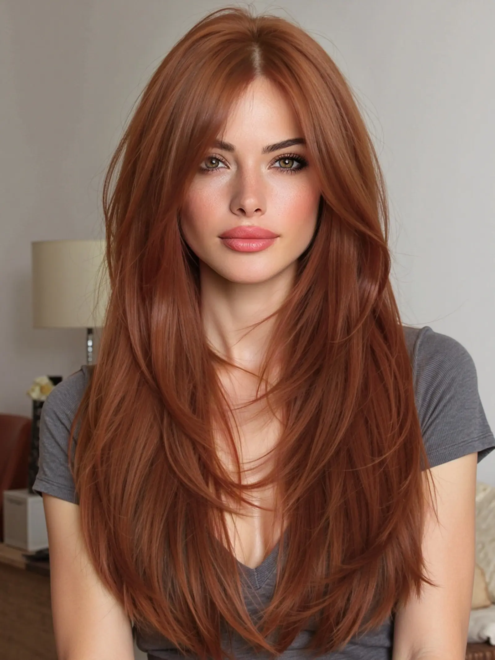 24 Inch Synthetic Hair Wig Long Straight Full Headset Fashionable High Temperature Fiber Natural Style for Daily Wear and Holidays Straight Layered Heat Resistant Wigs