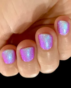 Glowing Insane - Purple Green Blue Shimmer/Shine "Glow Pop Nail Polish Collec" Multi-Color Shifting: Oil Slick /Polish Me Silly
