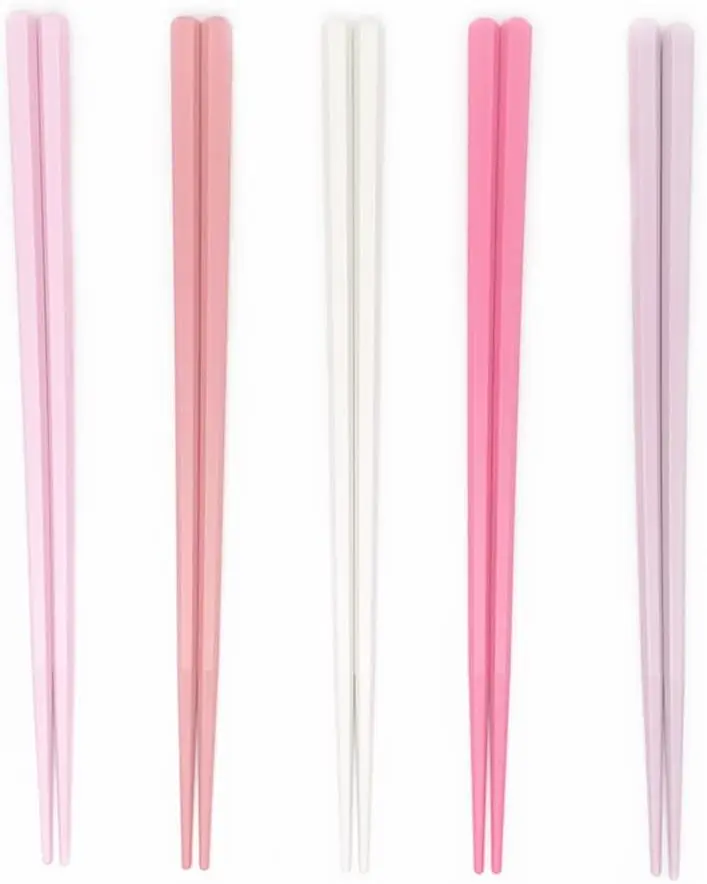 5 Pairs Reusable Chopsticks Set – Fiberglass Non-Slip Cutlery Tableware Plastic