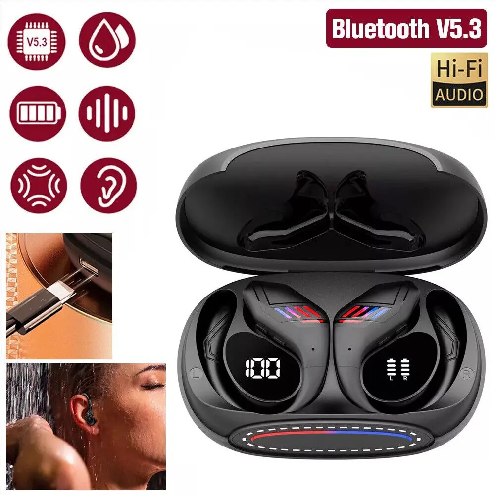 R400 Bluetooth 5.3 Headset TWS Wireless Earphones Earbuds Stereo Headphones Ear Hook R400 Bluetooth 5.3 Headset TWS Wireless Earphones Earbuds Stereo Headphones Ear Hook