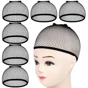 6PCS Wig Cap Non Slip, Black Mesh Net Wig Caps for Women Men, Kids, Weaving Hair Net Close End Fishnet Cosplay Stretchy Synthetic Hair Daily Wig Wear
