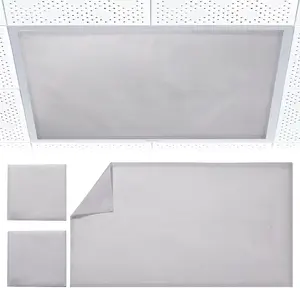 2 count Fluorescent Light Covers - Light Covers for Ceiling Lights Classroom,  Light Filters for Office, Hospitals,  4 x 2  (light grey)