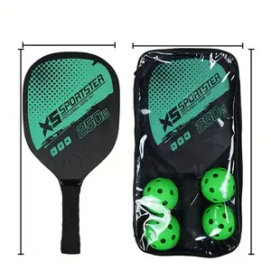 Outdoor Pickleball Racket Set Combination, Includes 2 Racquets and 4 Balls, Perfect for Outdoor Sports and Fun Games