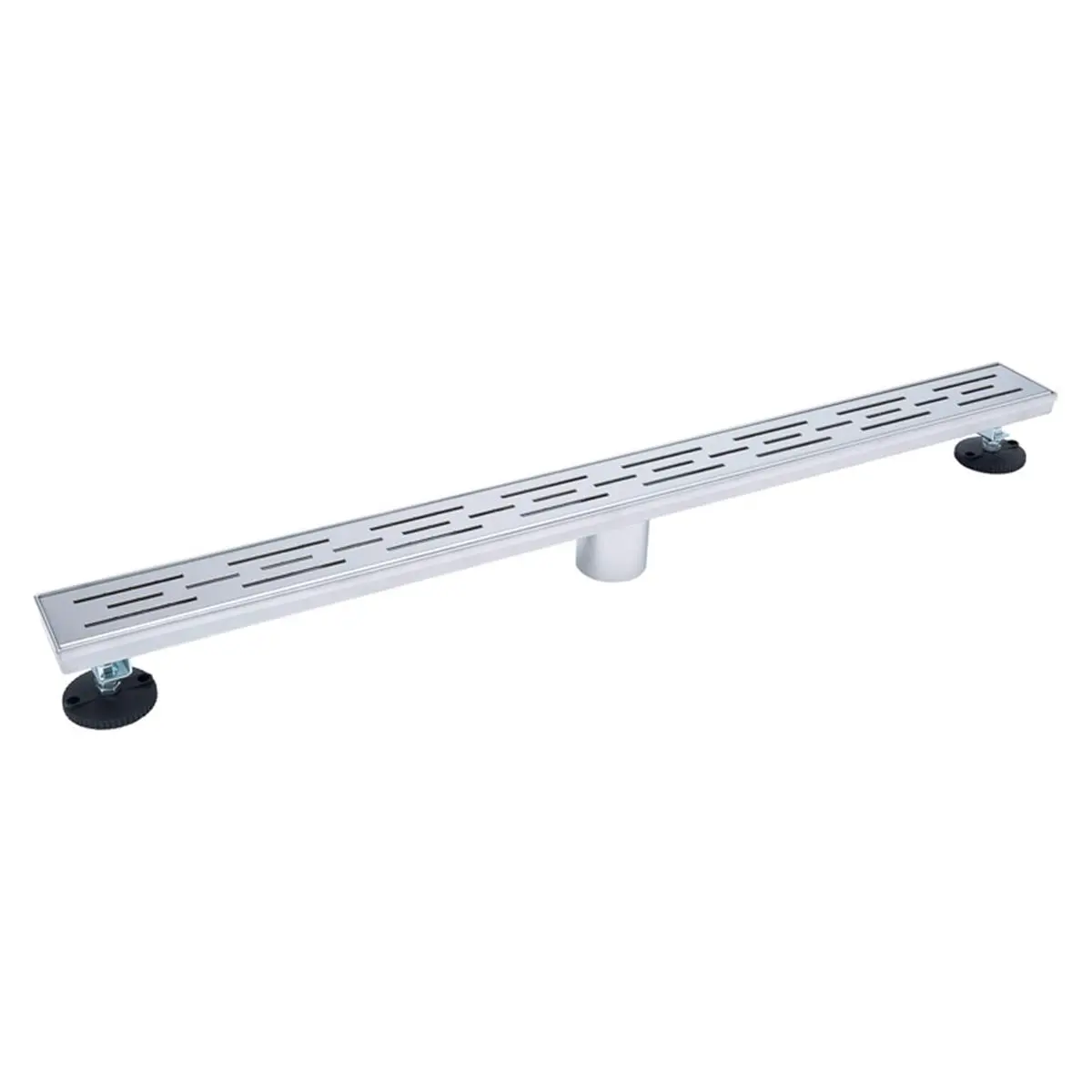 212 MAIN 24 in. Chrome Finish Stainless Steel Linear Shower Drain - Bathroom Fixture Accessories for Indoor Bath, Adjustable ft., Easy Unclogging Design, Includes Adapter, Ideal for Handicap Users