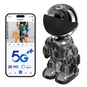 3MP 5G & 2.4G WiFi Camera with Motion Detection & Auto Home Security Indoor PTZ - 2.5K HD, 360° View, Night Vision, Two-Way Voice, Flexible Storage panoramic view