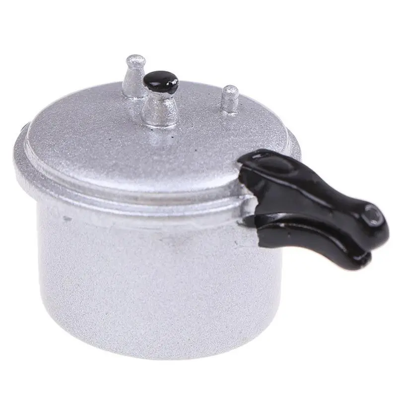 1:12 Scale Dollhouse Mini Pressure Cooker, High-Quality Simulation Kitchen Tool, Pretend Cooking Utensils, Durable Micro Cooking Utensil, Ideal for Dollhouse Decor, Decoration, Playhouse Accessories