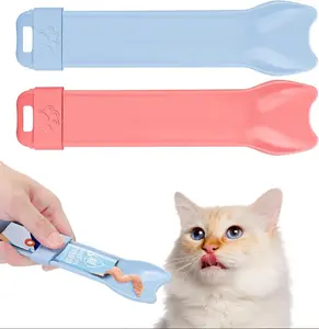 Yummy Sam 2-Piece Interactive Cat Strip Feeder - Premium PP Material Lickable Puree Treat Dispenser, 2-in-1 Wet Food & Liquid Snack Holder, Interactive Feeder for Kittens