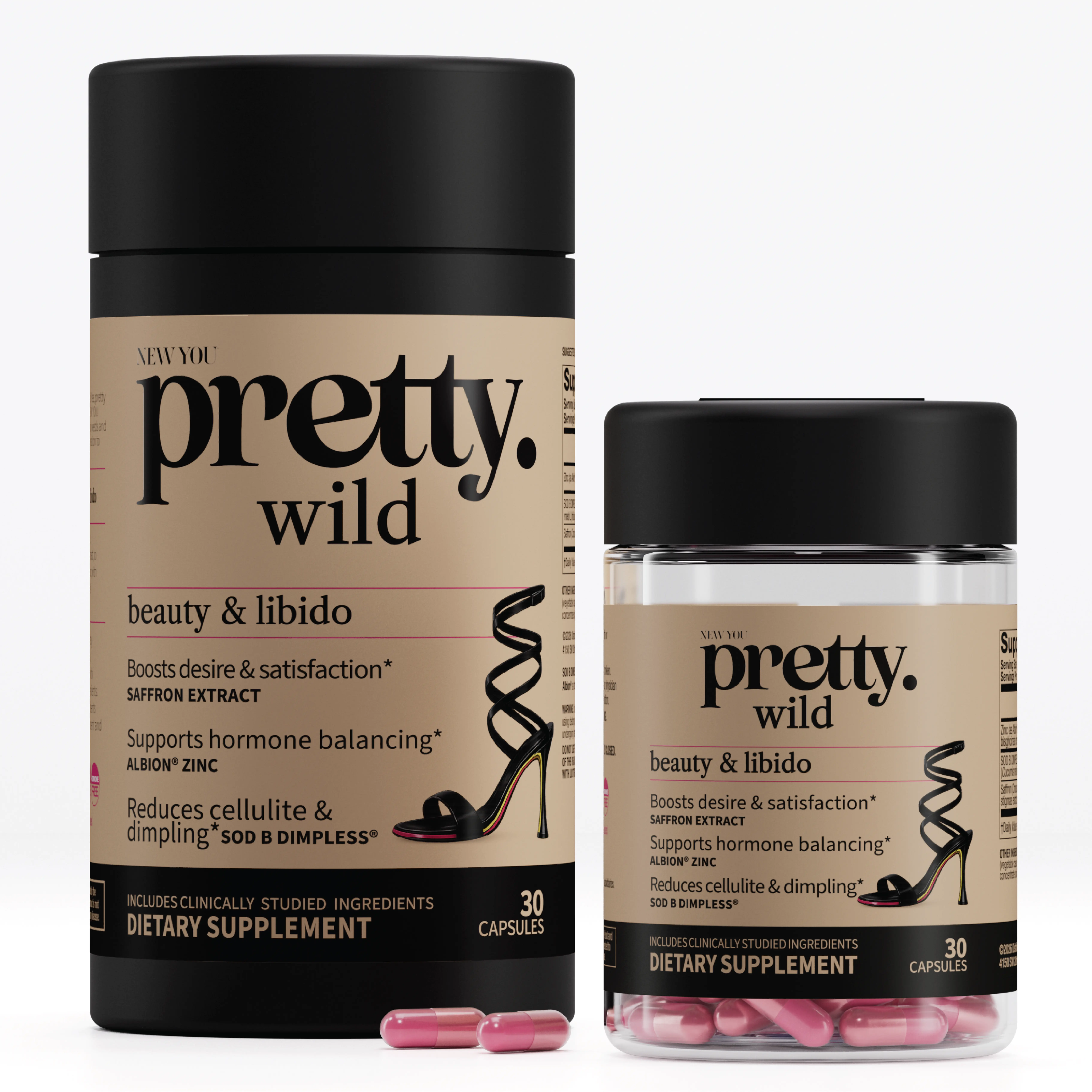 NEW YOU pretty wild – Daily Beauty Supplement with Saffron, French Melon & Zinc for Skin & Wellness Support