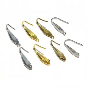 20pcs Stainless Steel Crafts Earrings Hooks Clasp with Loop Connector DIY Earring Jewelry Making Accessories Findings