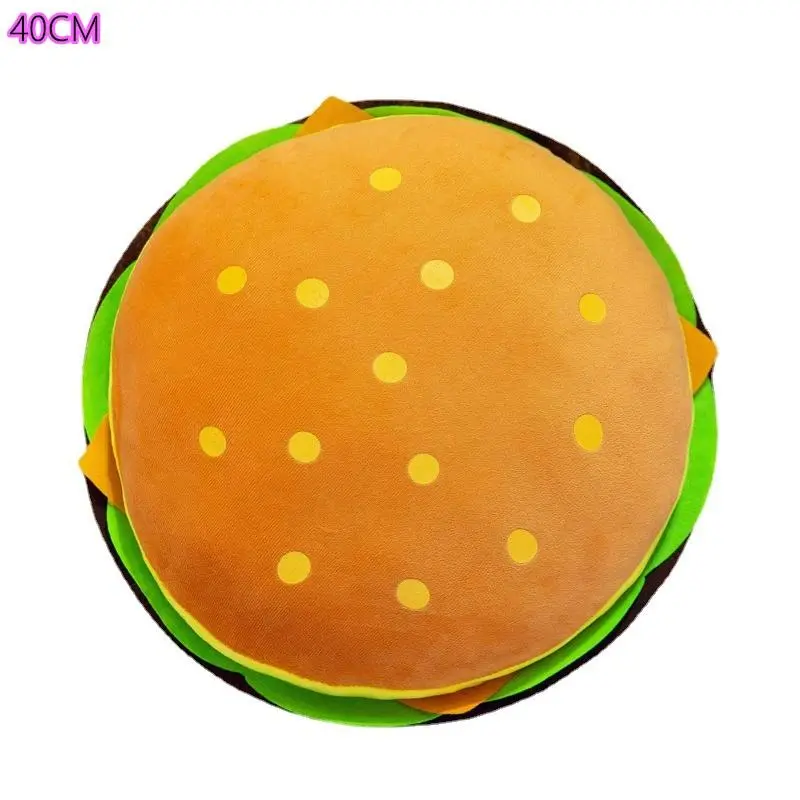 Crystal Ultra-Soft Fabric Manual Simulation Food Plush Toy - Hamburger, Fries Food Shapes, Girls' Sofa Ornaments, Good Gloss, Available for Wholesale and Retail, Large Quantity Option