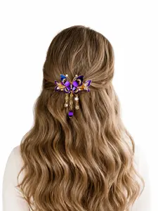 1PCS Butterfly Hair Tassel Clips for Women Girls, Prom Mom Hair Clip, Vintage Metal Hairpins Butterfly Hair Accessory Non-Slip Hair Accessories for Party, Wedding Hair Decor, Daily Use, Updo