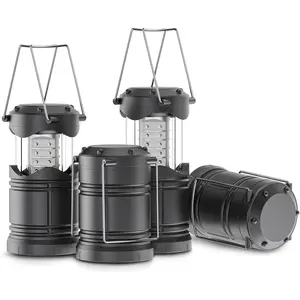 4 Pack LED Camping Lanterns,   Camping Lights LED Collapsible Flashlight Portable  Supplies Kit, A4GY