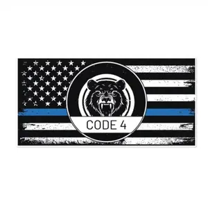 American Flag Thin Blue Line Car Sticker, Bumper Sticker, Waterproof Vinyl Decal for Cars, Trucks, Windows, Laptops, Motorcycles, Water Mugs