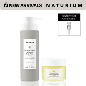 Naturium The Rejuvenating Body Duo, Multi-Peptide Advanced Body Wash and Glow Getter Multi-Oil Body Butter