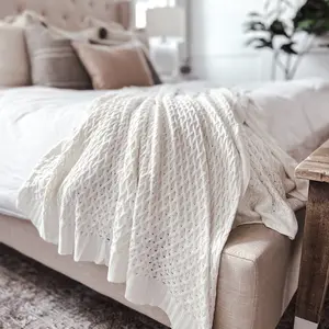 Simply Organic Bamboo Knitted Throw Blanket