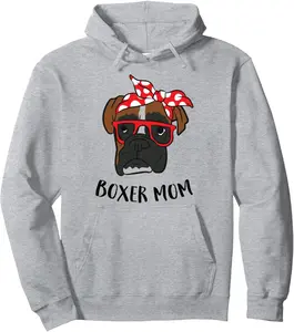 Funny Boxer Mom Cute Boxer Mama Lover Boxer Dogs Pullover Hoodie