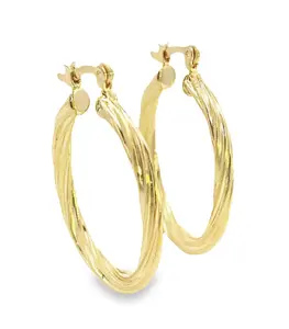 Twisted Hoops Lever Back Earrings