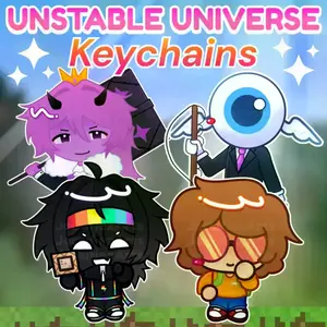 Unstable Universe MCYT YT Keychain Chibi Kawaii Gifts - Cute Acrylic Cartoon Keychain, Funny Meme Character Charm for Keys, Bags, Backpack, Durable Gift for Fans & Collectors