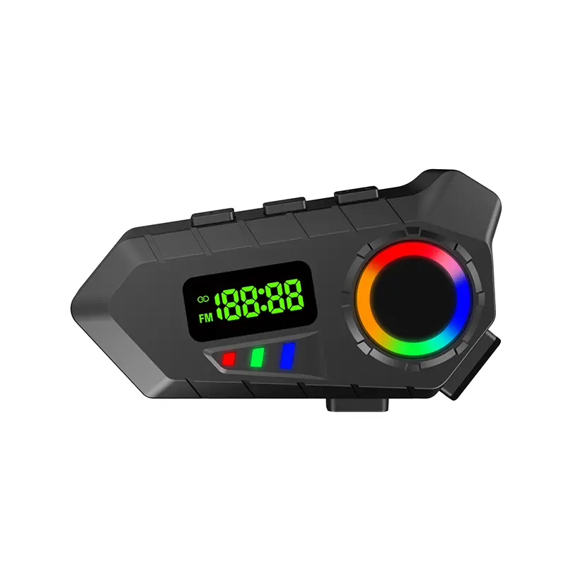 Y30A Bluetooth Motorbike Helmet Headset, Hi-Fi Stereo Audio, Active Noise Cancellation, IP65 Waterproof, FM Radio, Hands-Free Calling for Cells, Easy Installation