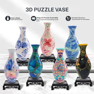 SLOOPYHLA 3D Puzzle Flower Vase – 160 Piece DIY Fun for Home & Office Decor Crafts Crafts