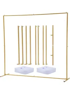 Arch Backdrop Stand,8.2 X 8.2 FT Square Backdrop Stand, Balloon Arch Stand For Birthday Party Anniversary Wedding Decoration