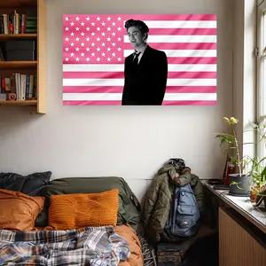 Edward Cullen Flag – Team Edward Twilight Pink US Flag | Robert Pattinson Vampire Movie Wall Tapestry