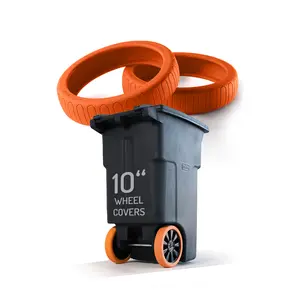 GOOD NEIGHBOR WHEELS - Quiet Wheel Covers for Trash Cans - 10”