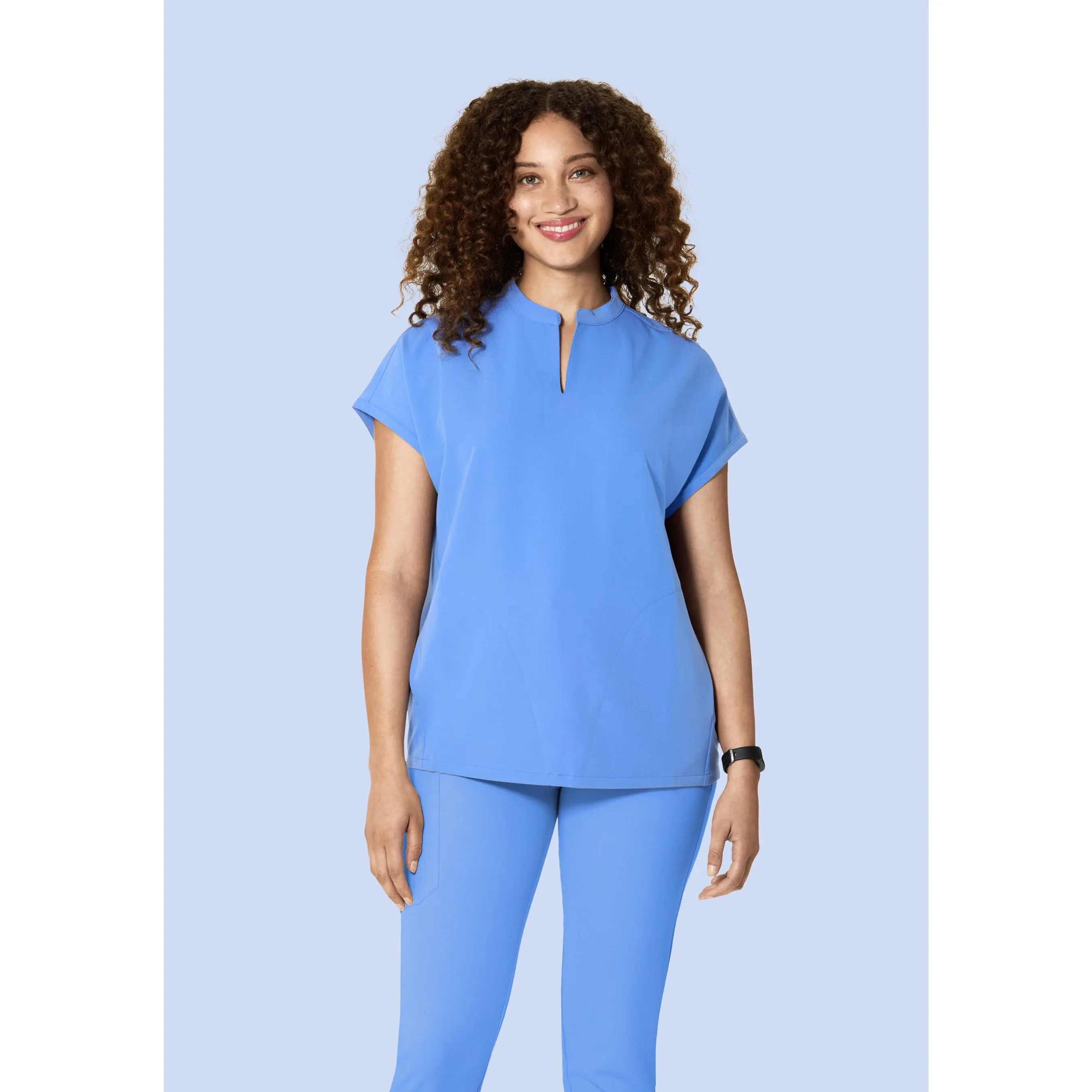 Mandarin Dolman Top Ceil Blue Mandarin Dolman Top Ceil Blue
