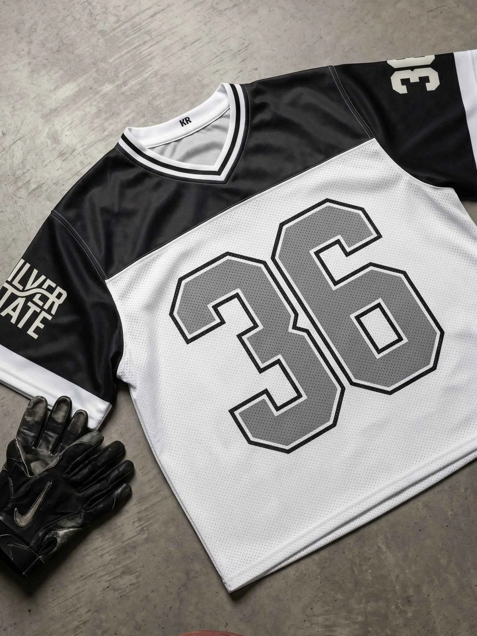 **Las Vegas Football Jersey – Black & White Silver State Mesh Shirt, Retro Vintage American Football Sportswear, Breathable Athletic Jersey, Classic Game Day Top, Streetwear & Casual Sportswear**