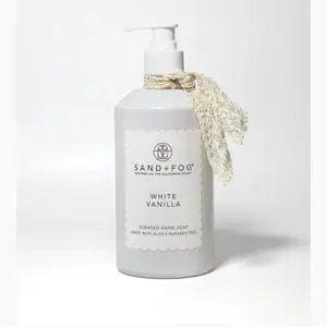 Sand + Fog White Vanilla 15.7 oz Liquid Hand Soap Scented with Aloe Paraben Free Natural Formula