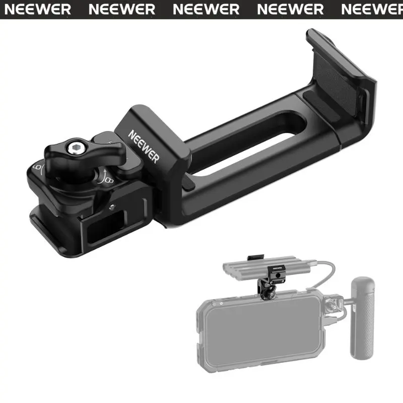 NEEWER PA129 Quick Release SSD Holder for Phone Cage, 2.2"-3"/55-75mm Adjustable SSD Mounting Bracket Clamp Accessories Compatible with iPhone 15 16 17 Pro Max Samsung T5 T7 T9 SanDisk