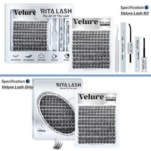 Velure | RITALASH Velour Luxe Collection Upgrade U Lashes with Ultra-Dense, Waterproof, Long-Lasting Lashes | Venus | Natural Daily | Beginner-Friendly DIY Lashes for a Flawless, Voluminous Look | Trendy & Must-Have Clusters