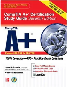 USED Book - CompTIA A+ Certification Study Guide, Seventh Edition (Exam 220-701 & 220-702) (Certification Press) by Jane Holcombe (Hardcover) - english