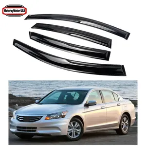 For 2008-2012 8TH Gen Honda Accord JDM Mugen Style Window Visor Vent Rain Guards High-Impact ABS Plastic Glossy Black UV Protective Coating battery  repair  kit Digital Car Battery and Alternator Tester Toyota Corolla Sedan Window Visors