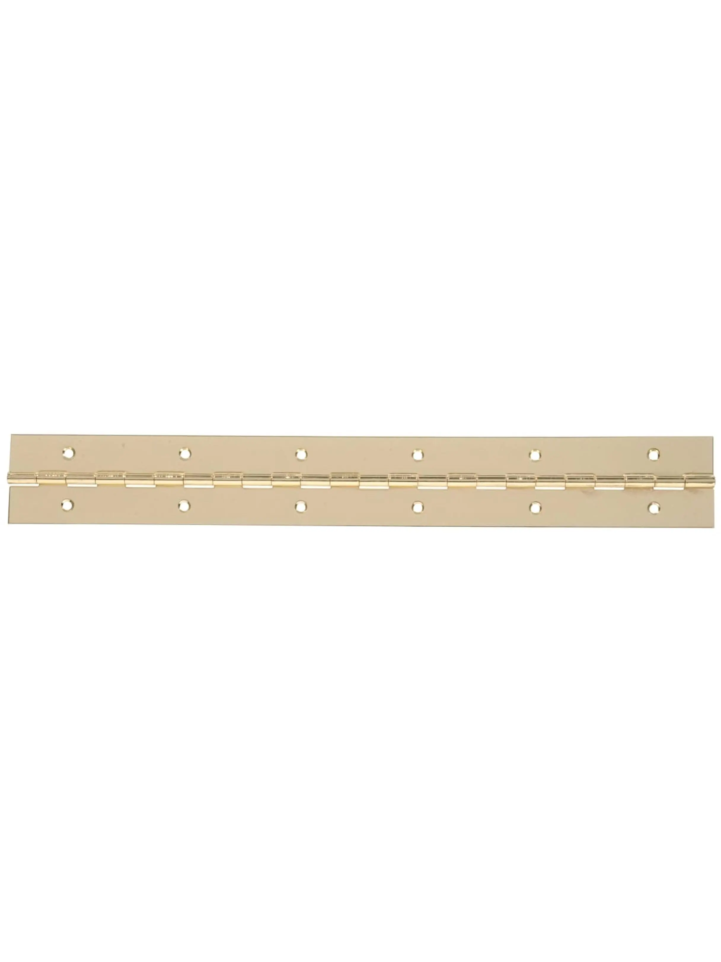 Hillman Group 851970 Plated Brass Continuous Door Hinges, 48x1-1/2 in Plated Finish, Heavy-Duty Metal Hinges for Lawn & Garden Use