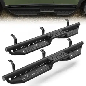 Running Boards for 2024-2025 TOYOTA PRADO LC250, Two-Raised Step Design, Heavy-Duty Carbon Steel Nerf Bars, 2PCS