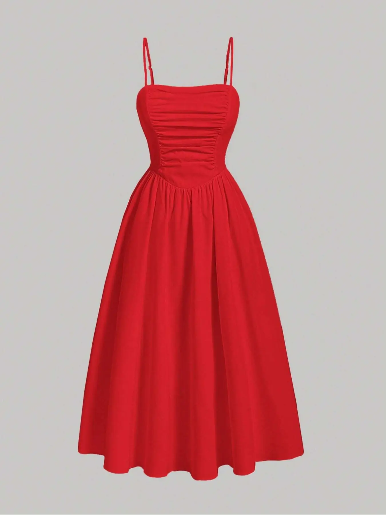 Women's Plain Sleeveless Spaghetti Strap Cami Dress, Sleeveless Dresses, Elegant Chic Dress for Party Holiday Wedding Guest, Ladies Clothes for All Seasons
