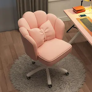 Fabric Petal Design Office Chair, Modern Butterfly Desk Vanity Chair, Height Adjustable, [Wheels/Base Type], Home Office Furniture