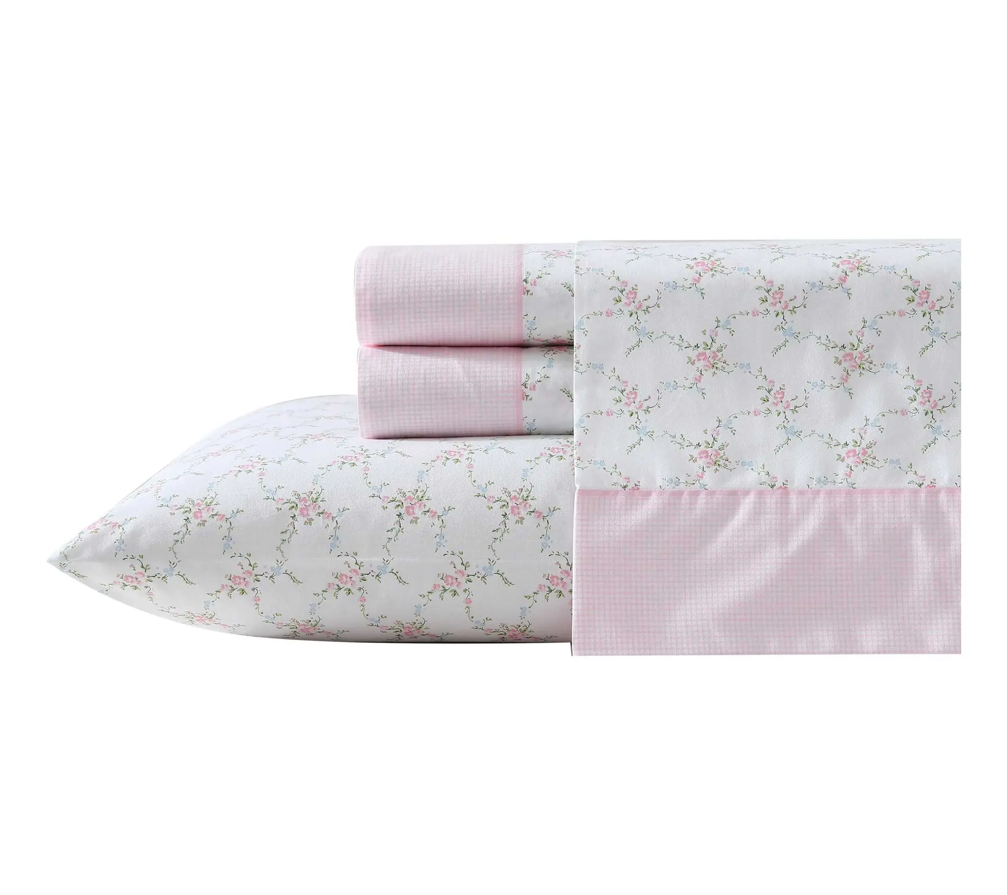 Laura Ashley Lynda Pink Full Sheet Set