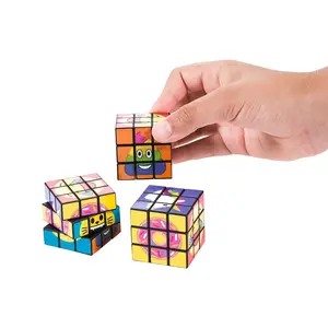Mini Emoji Puzzle Cubes - 12 Pc.