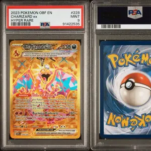 2023 POKEMON OBF EN-OBSIDIAN FLAMES #228 CHARIZARD EX HYPER RARE PSA 9