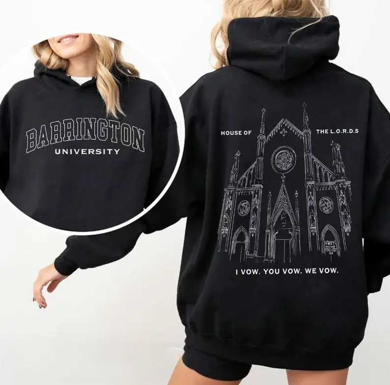 Women's Barrington University Hoodie - Dark Romance Book Merch, Kangaroo Pocket, Premium Fabric Sweatshirt
