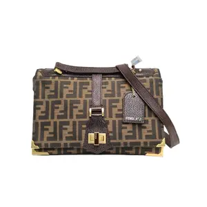 Pre-owned FENDI canvas Tote Bags Presbyopic medieval FF oblique satchel organ