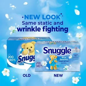 Snuggle Fabric Softener Dryer Sheets, Blue Sparkle, 200 Count